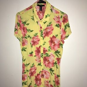 yellow and floral dress